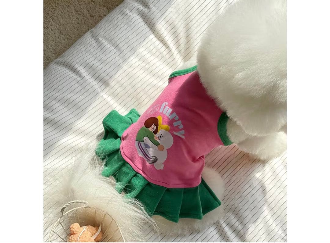【Frantutu】犬服 小型犬 中型犬 ドッグウェア (ピンク, S) — image 3
