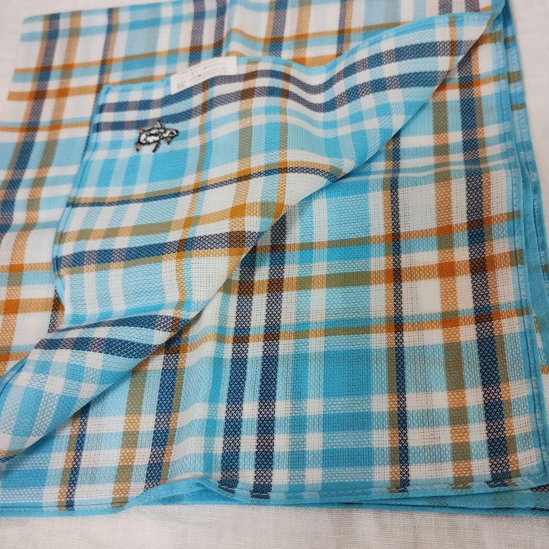 Munsingwear ハンカチ チェック柄 ペンギン刺繍48✕48㌢新品綿 — image 3