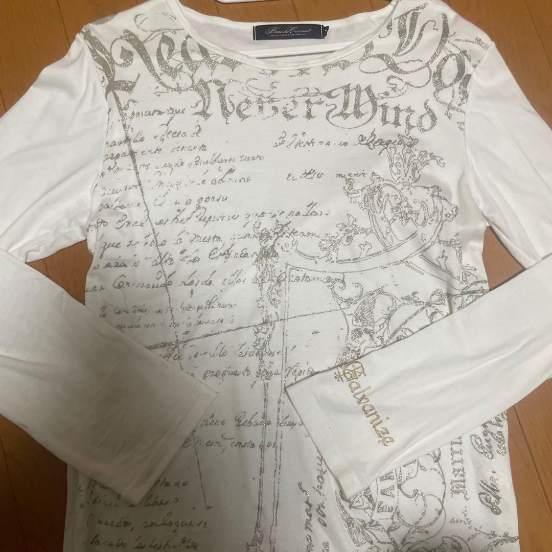 Y2KロンT　長袖Tシャツ Mサイズ ホワイト　グランジ【最終値下げ】 — image 3
