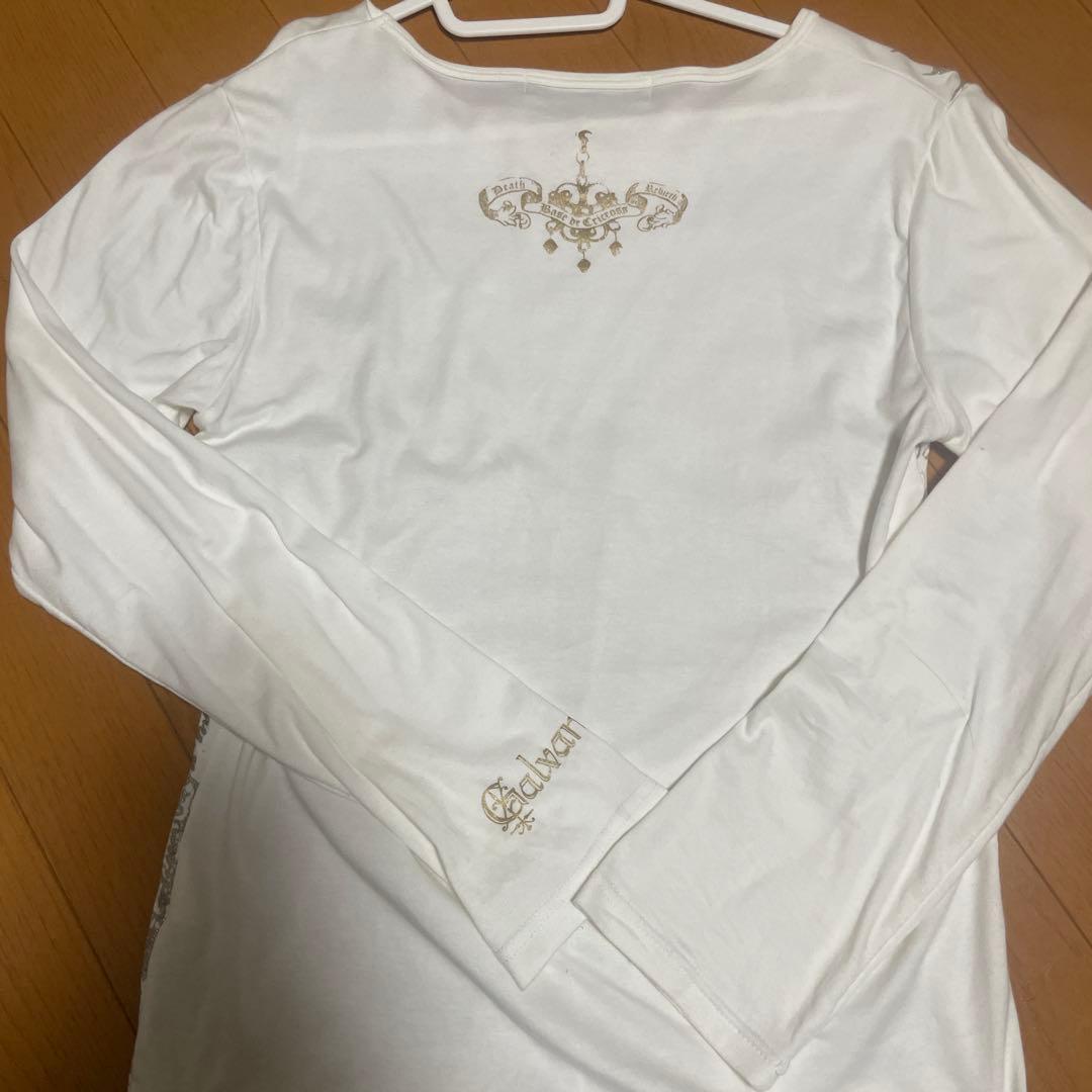 Y2KロンT　長袖Tシャツ Mサイズ ホワイト　グランジ【最終値下げ】 — image 4