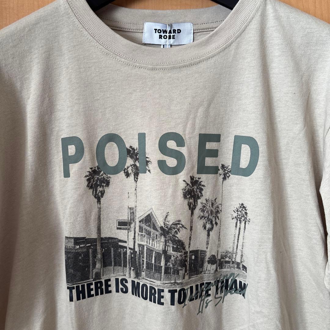 TOWARD ROBE プリントロゴTシャツ ベージュ　綿100% M — image 3
