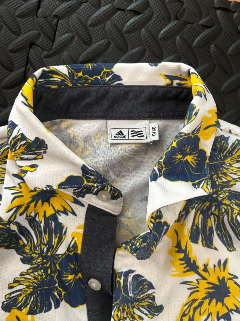 adidas アディダス ボタニカル柄 半袖 ポロシャツ O/XL — image 2