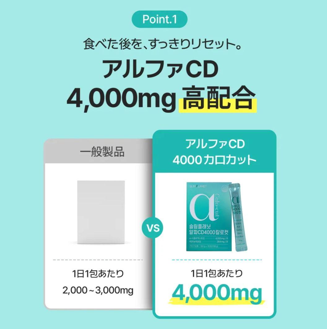 SLIMPLANET アルファCD4000 カロカット レモン紅茶味 30日分 — image 3