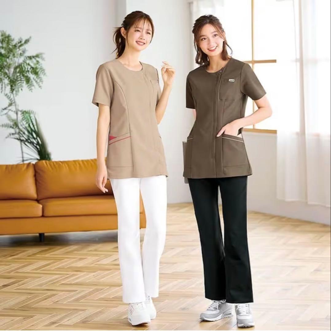 moz 医療用スクラブ ココアブラウン×グレージュ — image 2