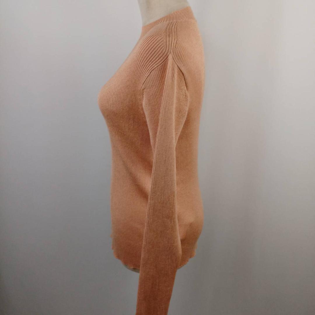 LAUTREAMONT　レーヨン混　リブニット　38　オレンジ　縦畝 — image 5