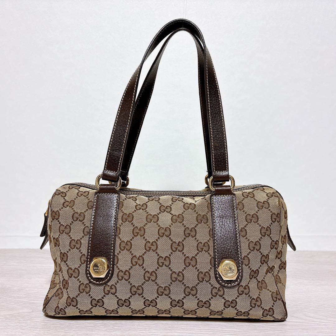 ✨美品✨GUCCI グッチ GGキャンバス ミニボストン ハンドバッグ レザー — image 2