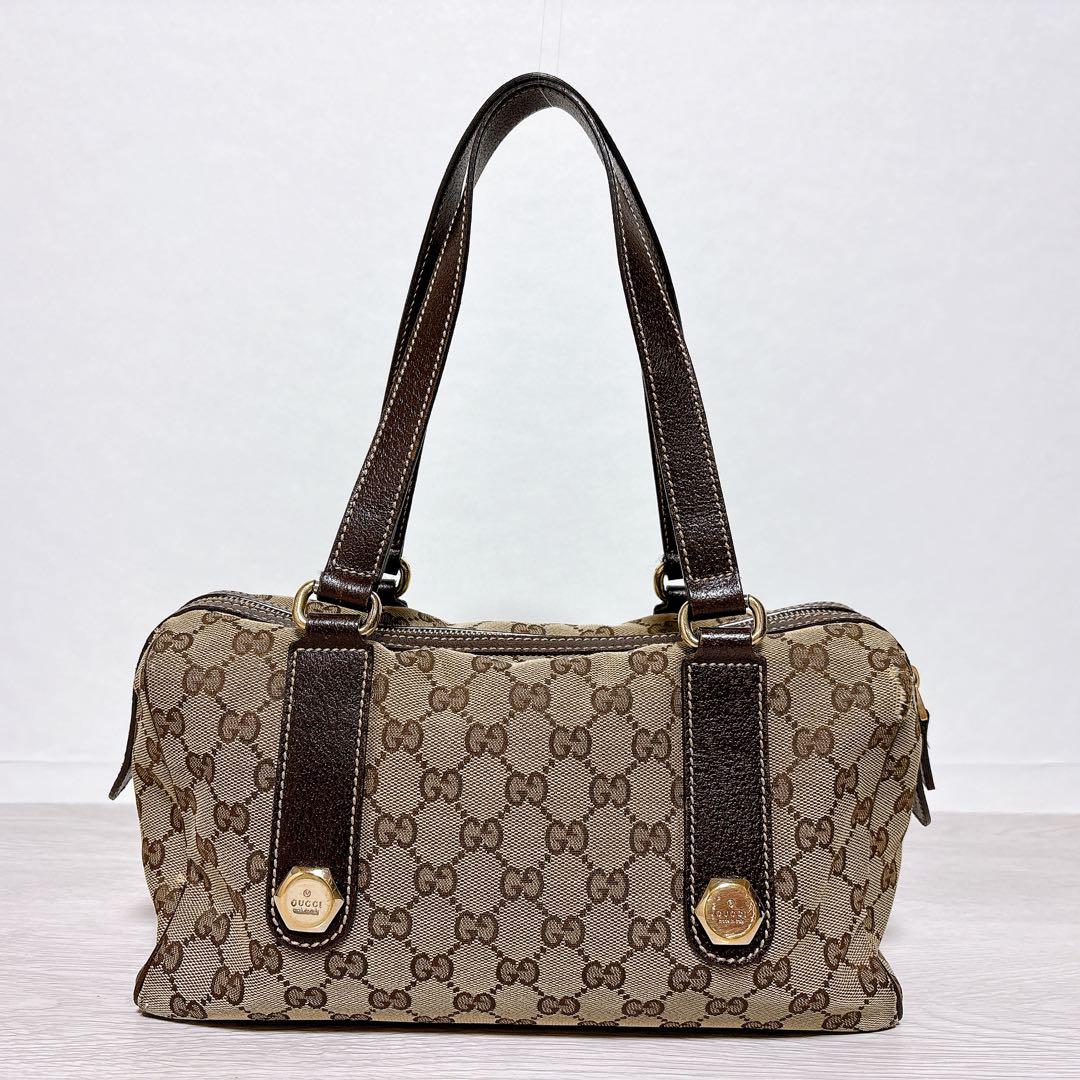 ✨美品✨GUCCI グッチ GGキャンバス ミニボストン ハンドバッグ レザー — image 3