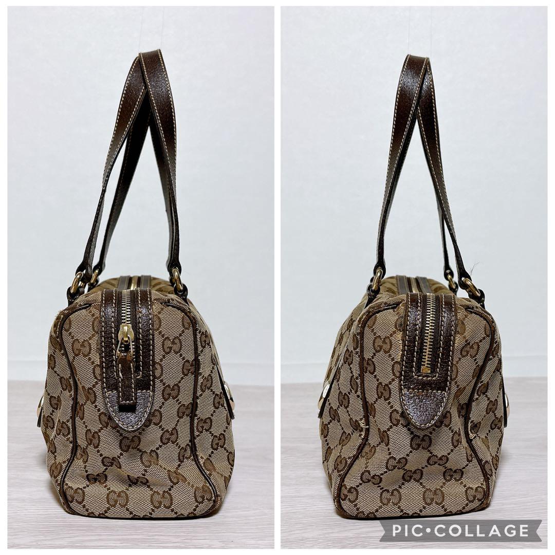 ✨美品✨GUCCI グッチ GGキャンバス ミニボストン ハンドバッグ レザー — image 4