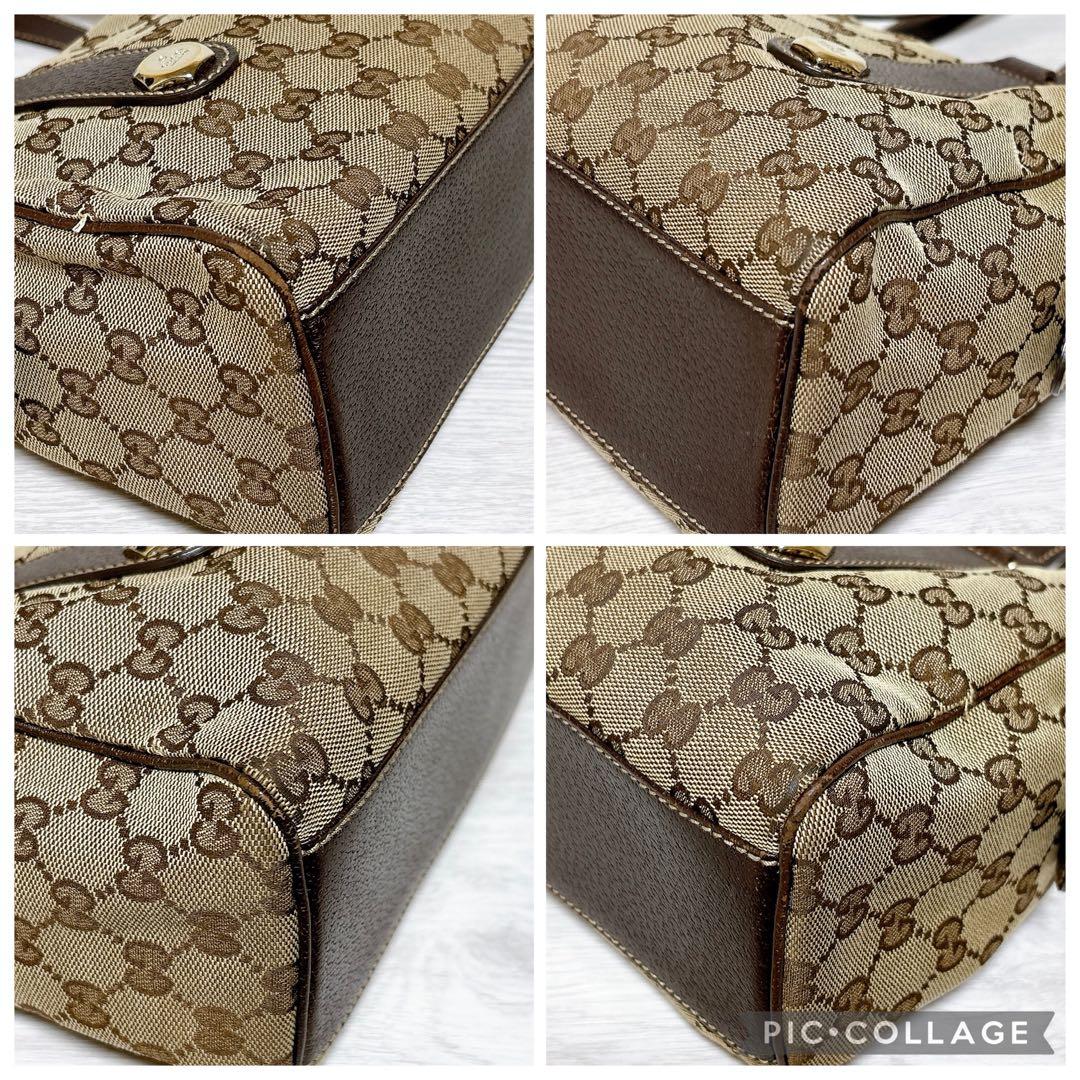 ✨美品✨GUCCI グッチ GGキャンバス ミニボストン ハンドバッグ レザー — image 5