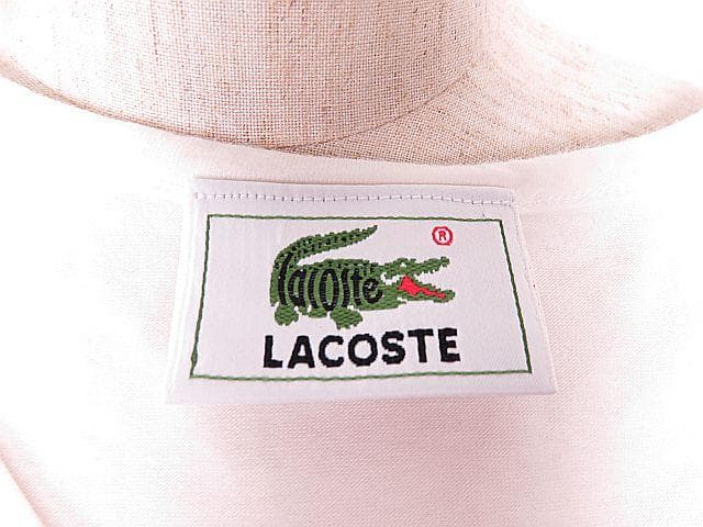 【値下げ】ラコステ　LACOSTE タンクトップ　刺繍入　オフホワイト　40/S — image 4