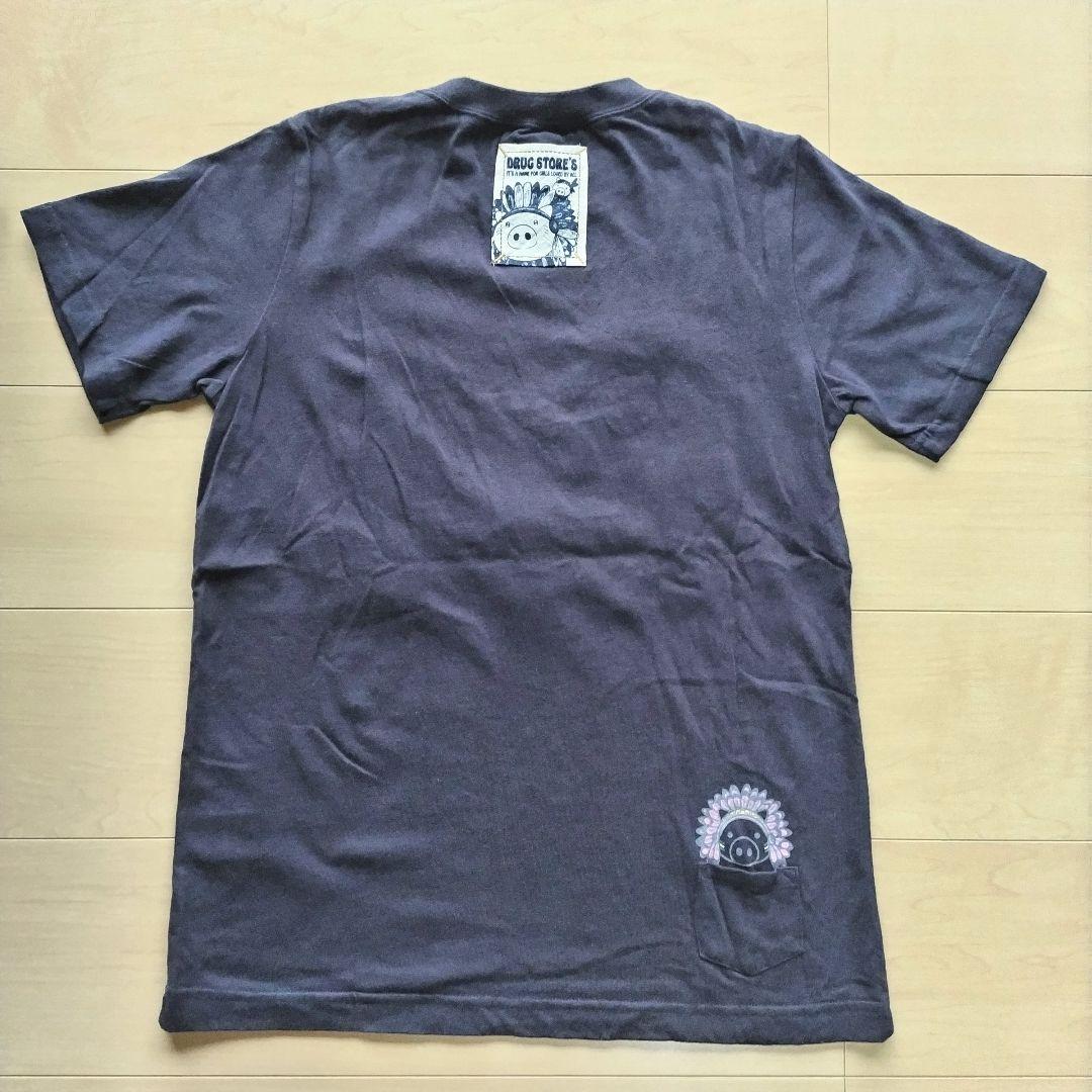 drug store's ドラッグストアーズ 2 半袖 Tシャツ トップス 紺 — image 3