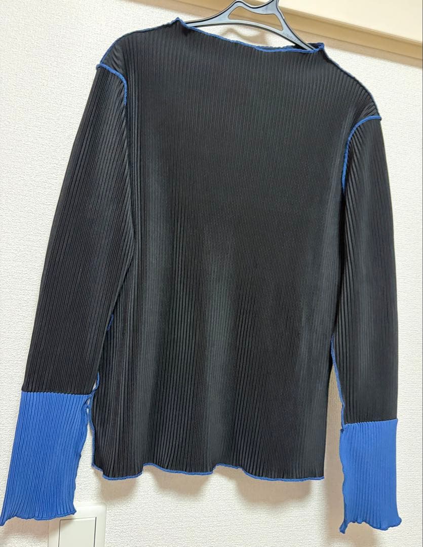 kirakirashop 配色プリーツ長袖トップス — image 3