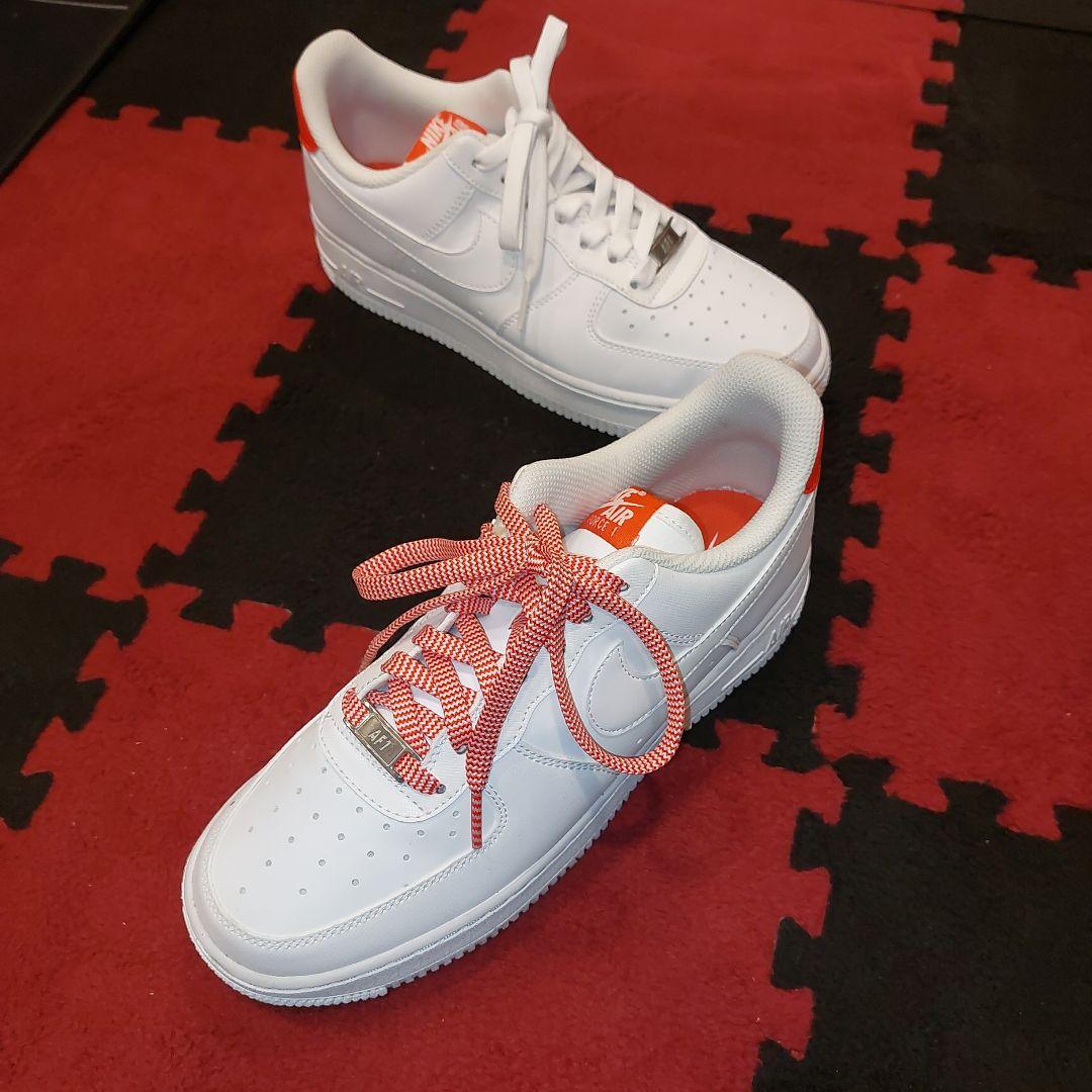 美品 NIKE Air Force 1 ホワイト/レッド 25cm — image 2