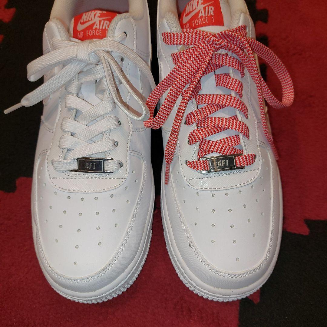 美品 NIKE Air Force 1 ホワイト/レッド 25cm — image 4