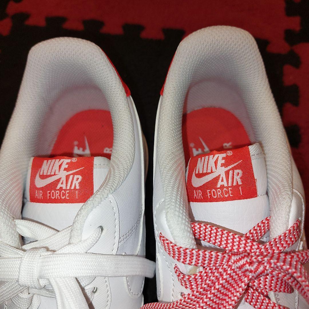 美品 NIKE Air Force 1 ホワイト/レッド 25cm — image 5