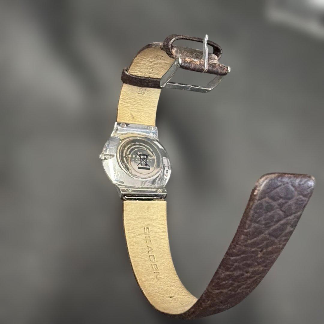 SKAGEN アナログ時計 ホワイト/ブラウン — image 5