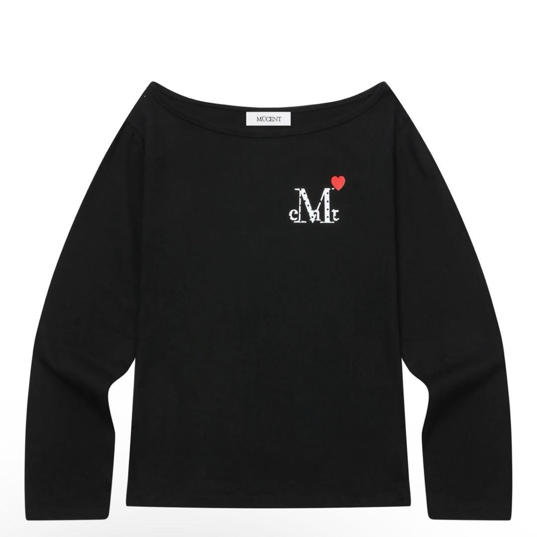MUCENT ラブリッツミニハートロゴワンショルダー長袖Tシャツ — image 2