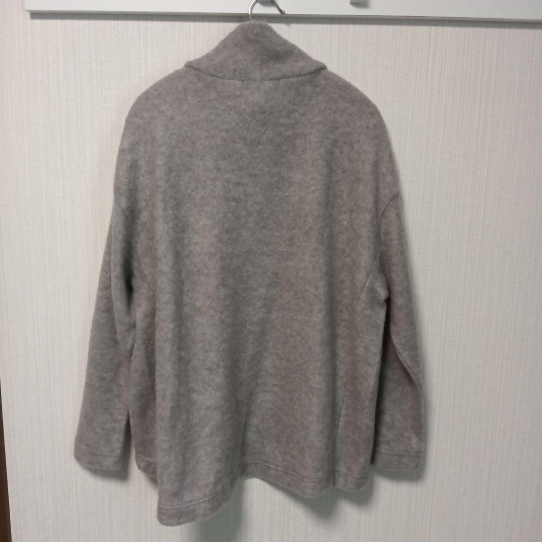 KBF オーバーサイズ ハイネック グレー フリー　カットソー　フリース — image 2