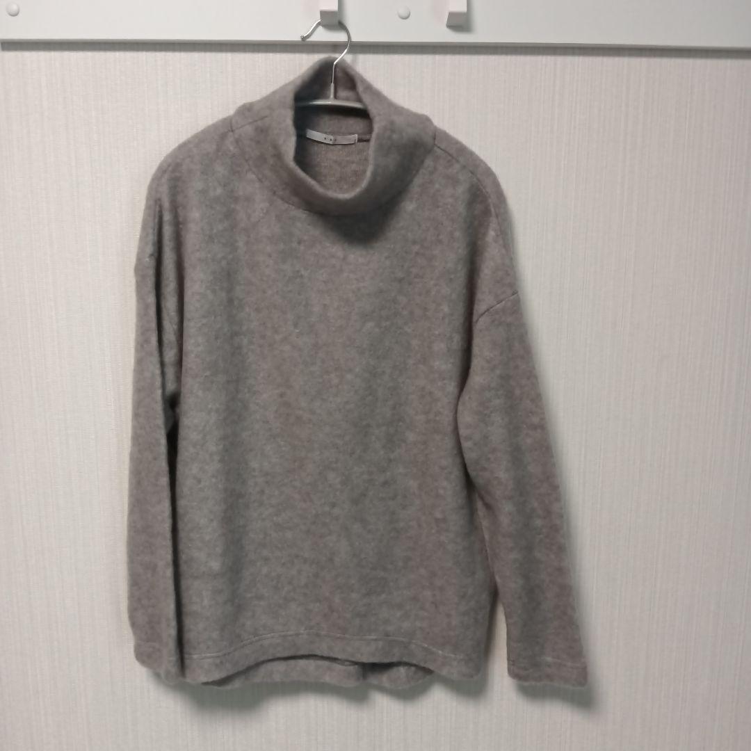 KBF オーバーサイズ ハイネック グレー フリー　カットソー　フリース — image 3