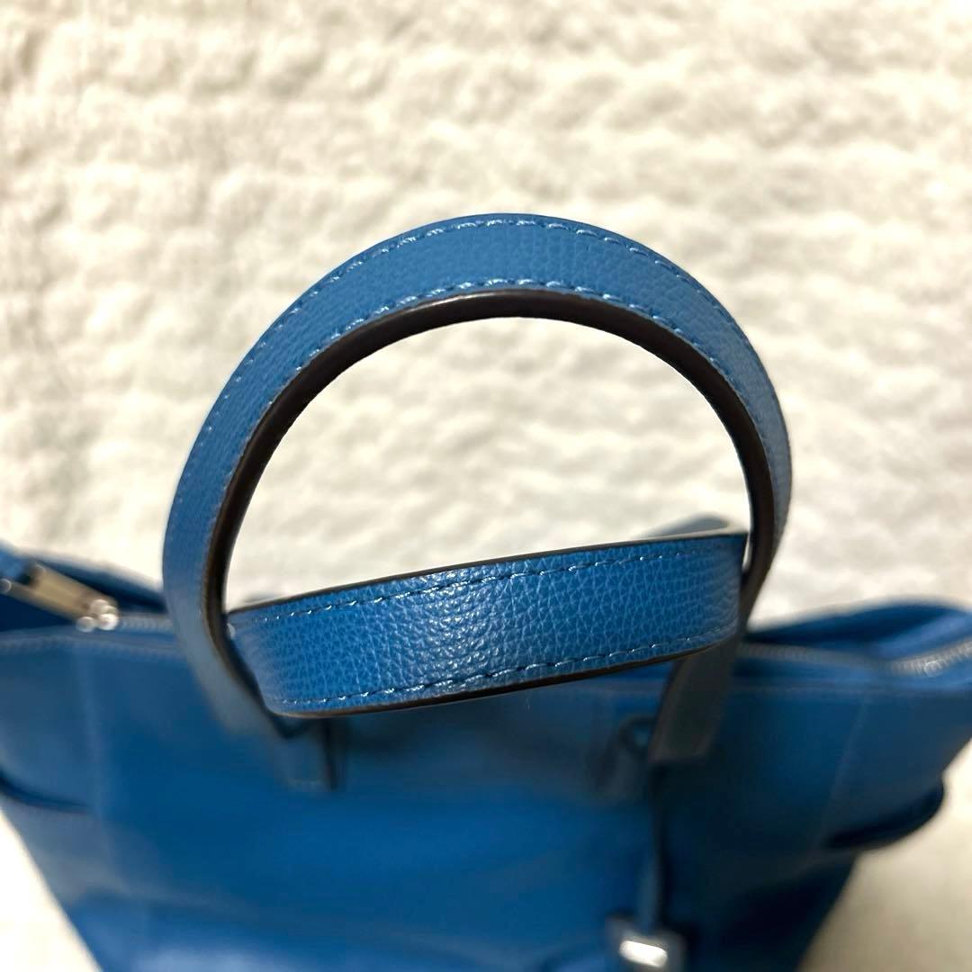 美品✨ coto枡儀(マスギ)トートバッグ 牛革 ブルー　青 — image 3