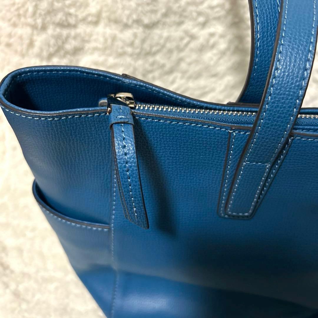 美品✨ coto枡儀(マスギ)トートバッグ 牛革 ブルー　青 — image 4