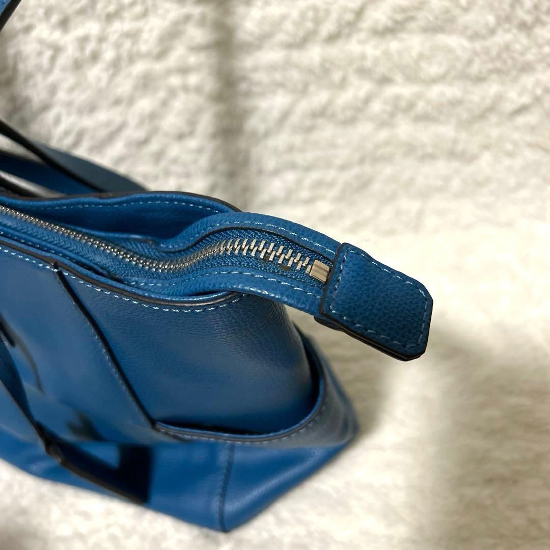 美品✨ coto枡儀(マスギ)トートバッグ 牛革 ブルー　青 — image 5