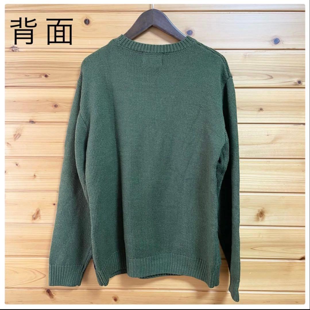 Joan クルーネック ニット セーター カーキ LL — image 2