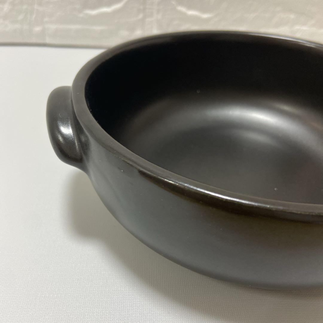 【新品未使用】両手付きドリア・グラタンボウル　皿　ブラック　日本製　耐熱陶器 — image 2