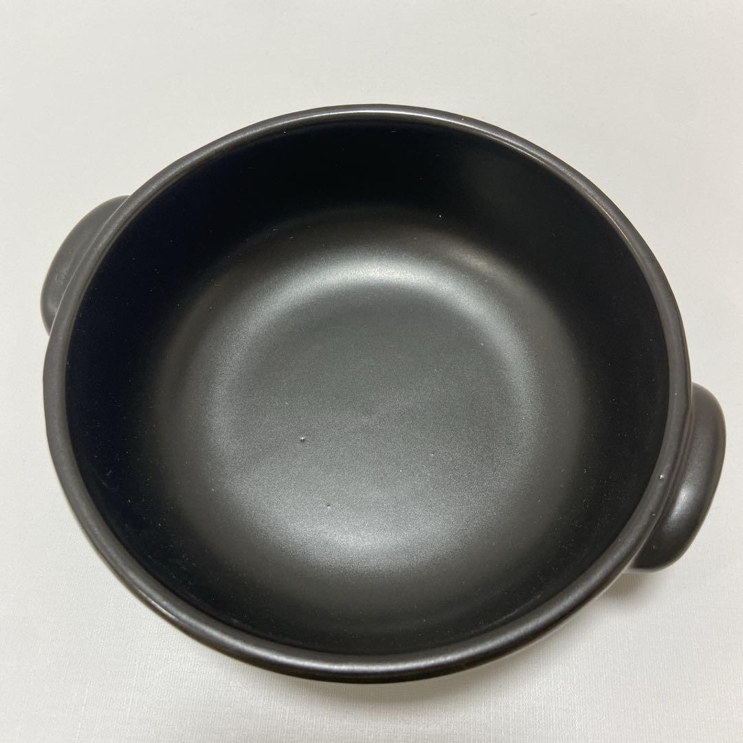 【新品未使用】両手付きドリア・グラタンボウル　皿　ブラック　日本製　耐熱陶器 — image 4