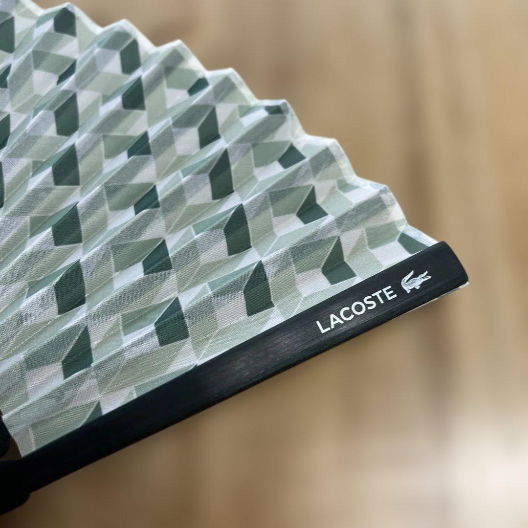 LACOSTE 扇子 幾何学模様 グリーン — image 2