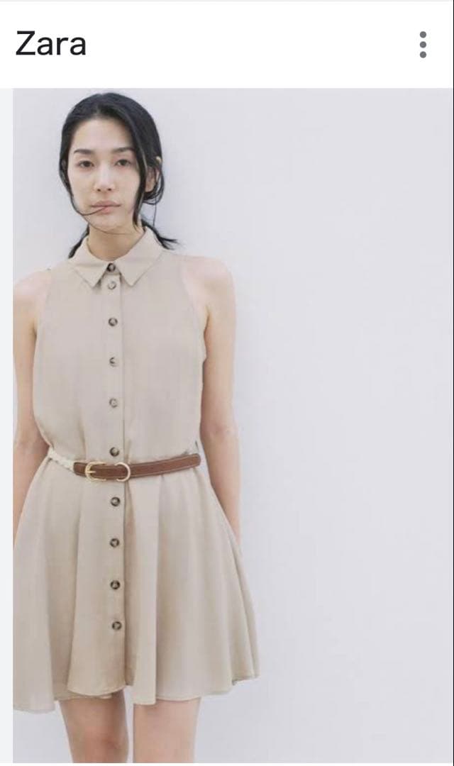 新品未使用タグ付き　ZARA ザラ　ベルト付きミニワンピース — image 2