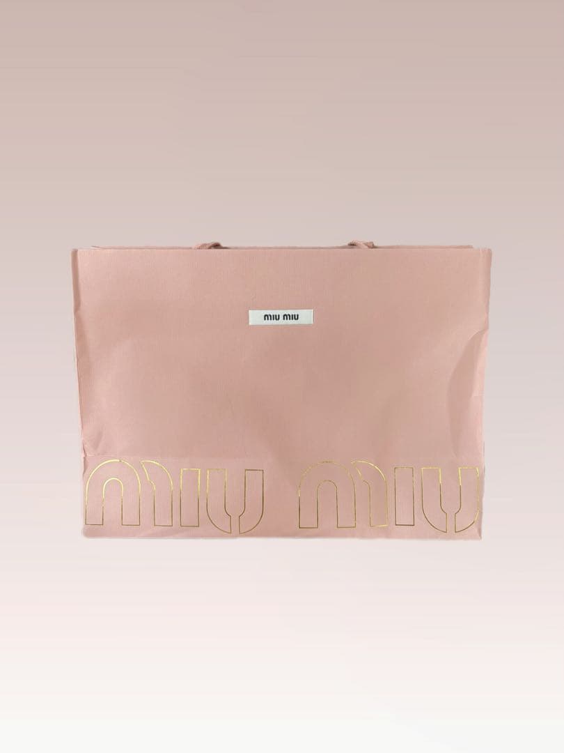 miu miu ショップ袋 ショッパー 大・中 2点セット & リボン — image 3