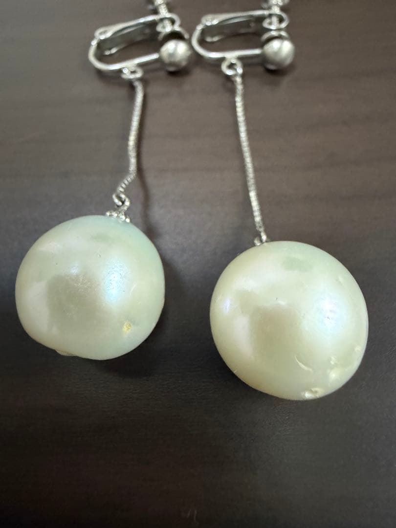 【美品】シルバー925、パールのドロップイヤリング — image 2