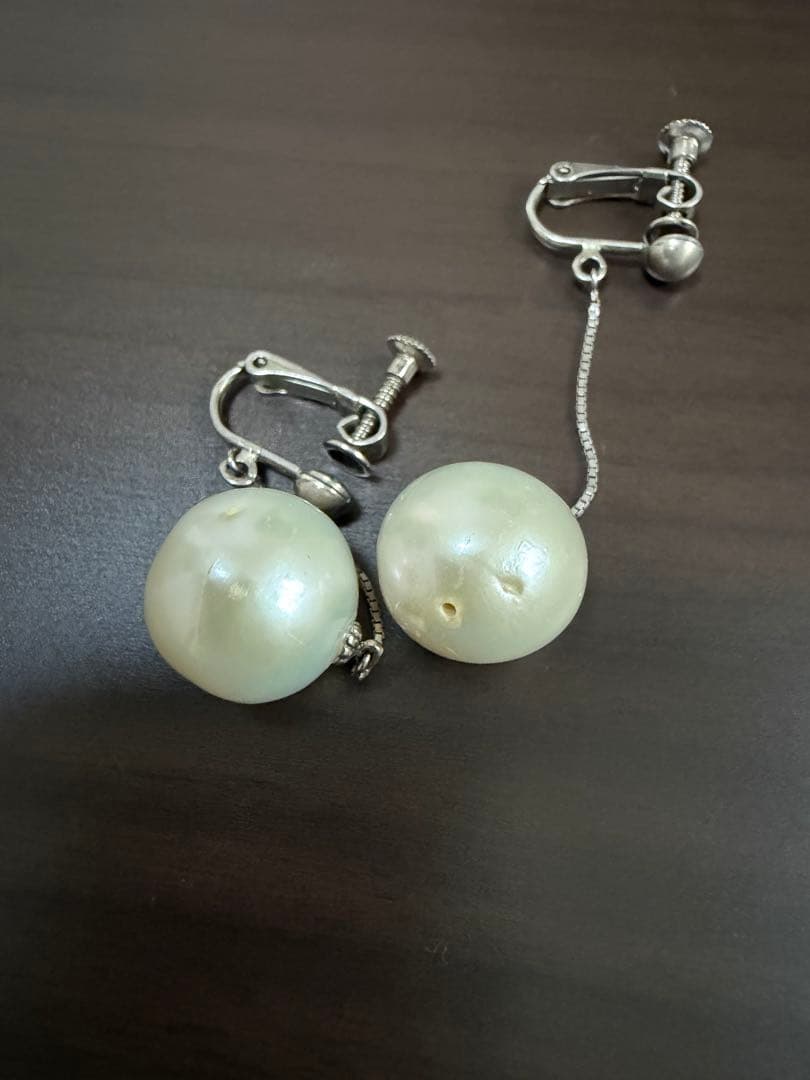 【美品】シルバー925、パールのドロップイヤリング — image 4