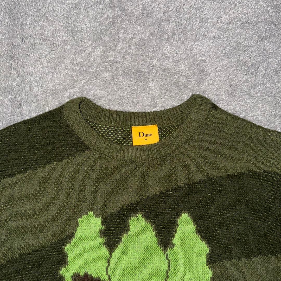 Dime クルーネック ニット セーター カーキ M — image 2