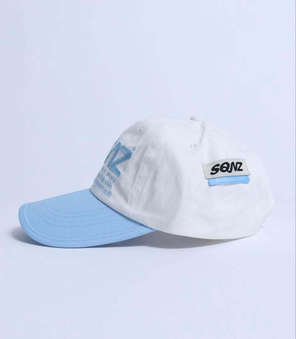 SEQUENZロゴ刺繍キャップ / sqnz logo cap ライトブルー — image 3