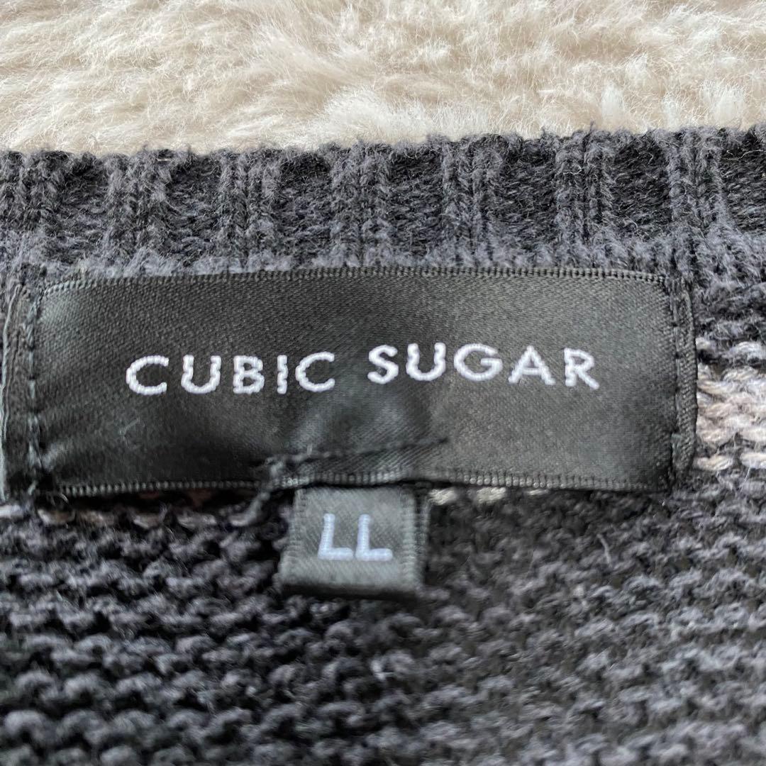 キュービックシュガー　cubic sugar Ｖネックニット　グレー　LL — image 3