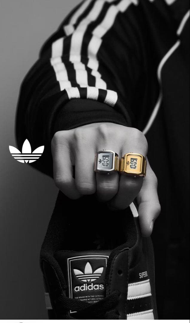 adidas DIGITAL TWO RING ゴールド　リングウォッチ — image 4