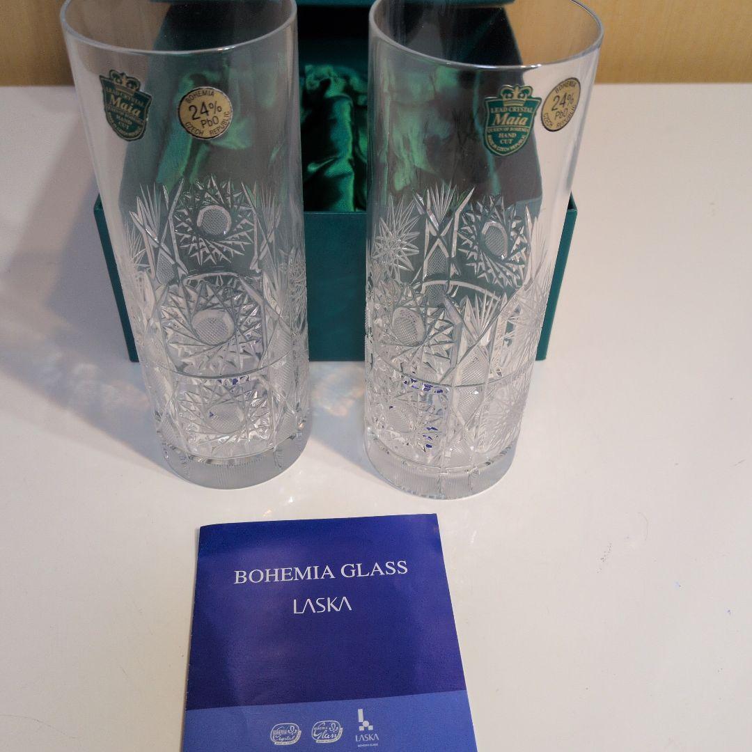 BOHEMIA GLASS LASKA 2個セット（高さ１６．５cm） — image 2