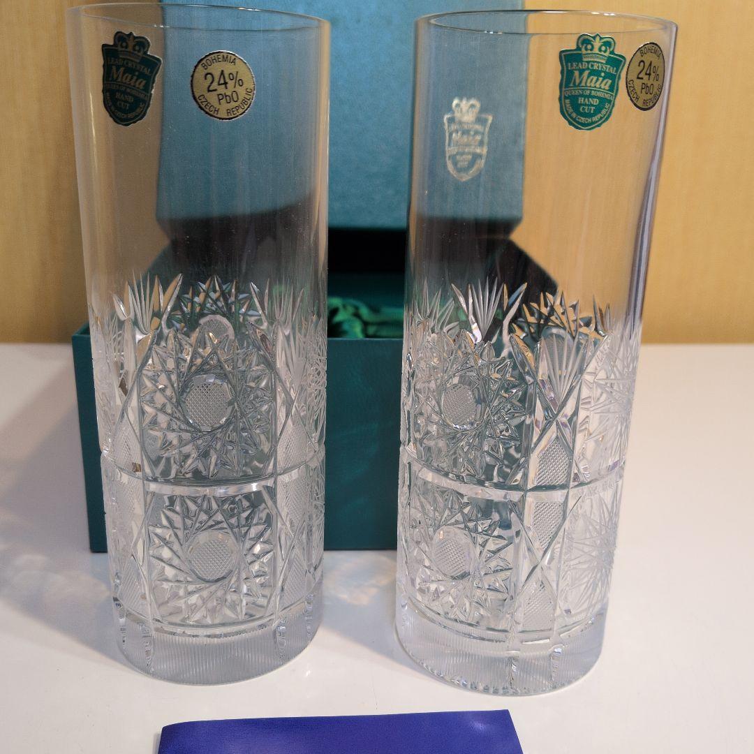 BOHEMIA GLASS LASKA 2個セット（高さ１６．５cm） — image 4