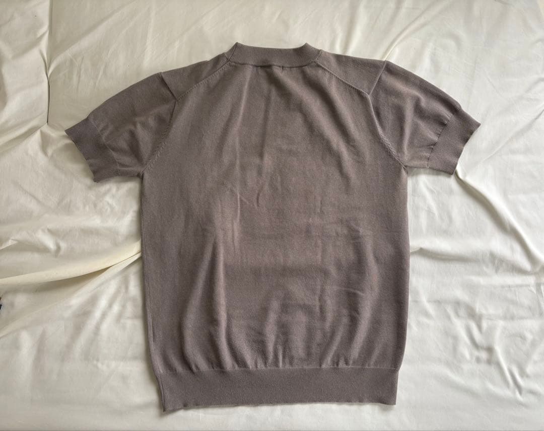 GARAGE ORIHICA 半袖ニット モックネック グレージュ サマーニット — image 2