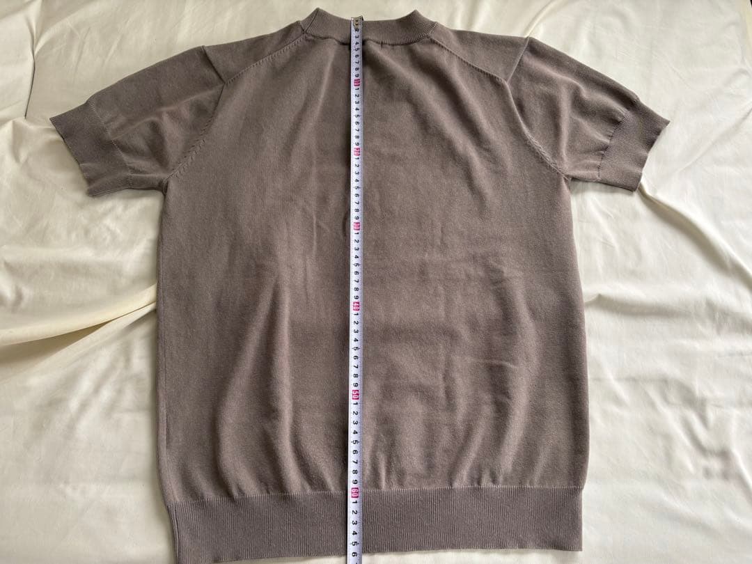 GARAGE ORIHICA 半袖ニット モックネック グレージュ サマーニット — image 5