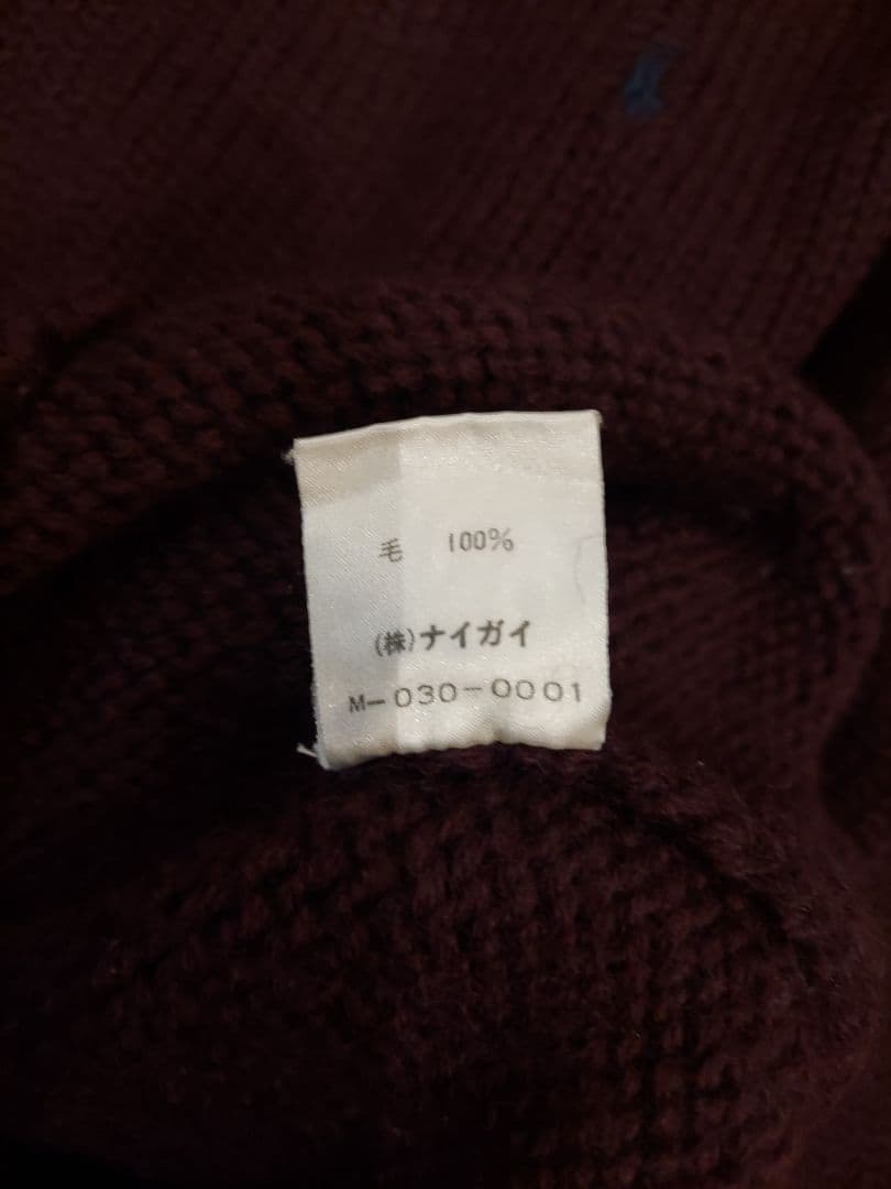 【未使用品】正規品　ラルフローレン　ニット　M 　(株)ナイガイ　ボルドー — image 3