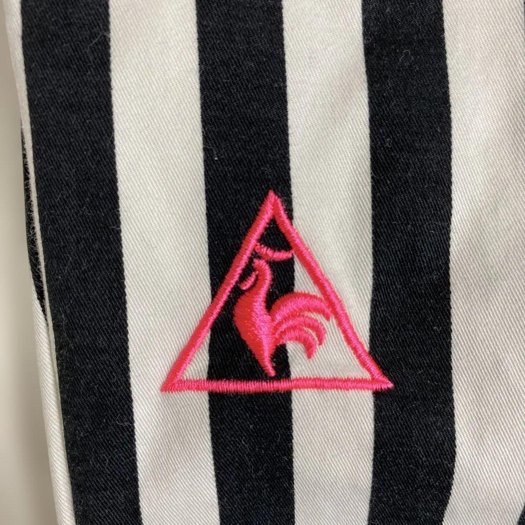 ルコックスポルティフ ストライプパンツ 9 ゴルフウェア 黒白 ストライプ — image 4
