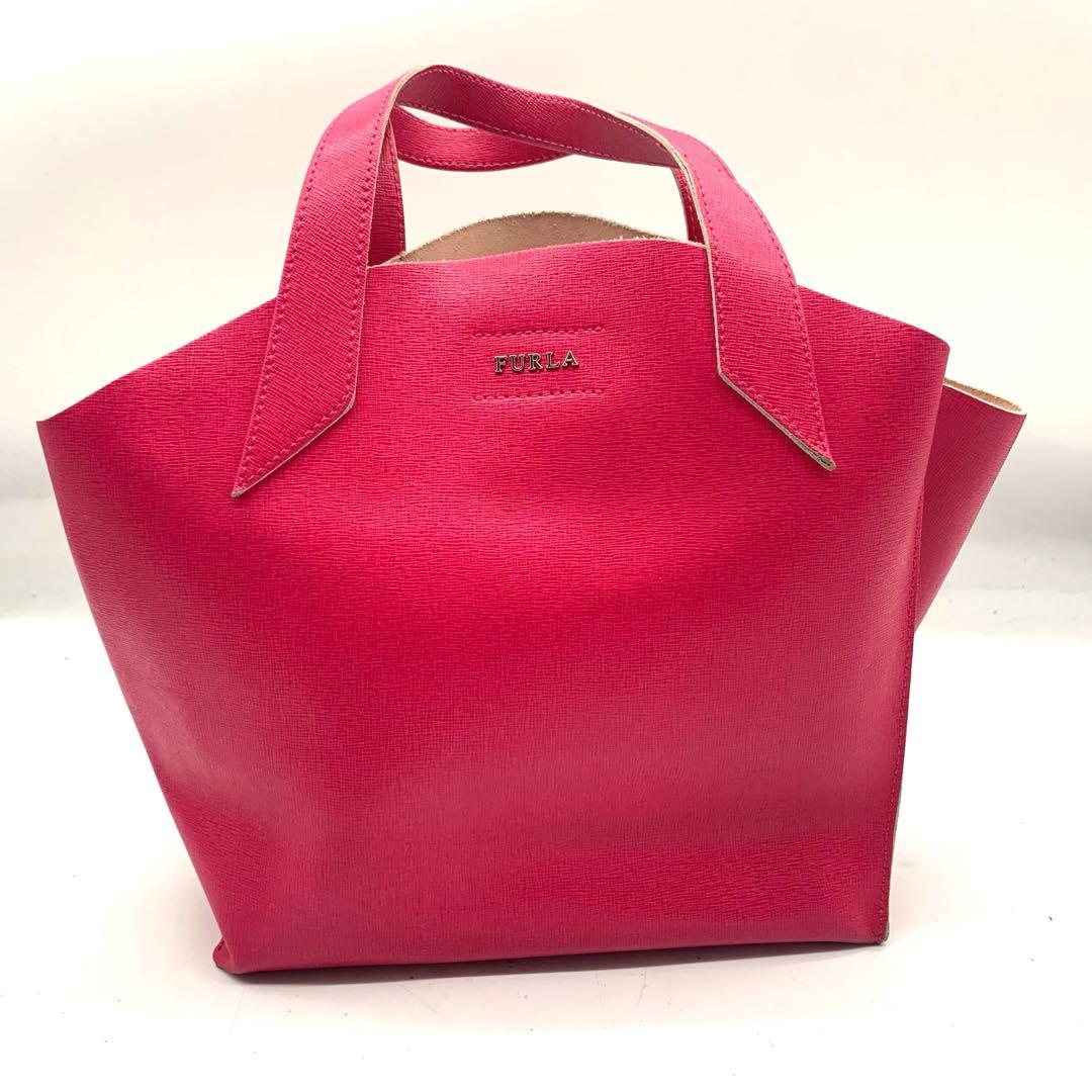 袋付き 美品 FURLA フルラレザー ハンドバッグ ピンク — image 2