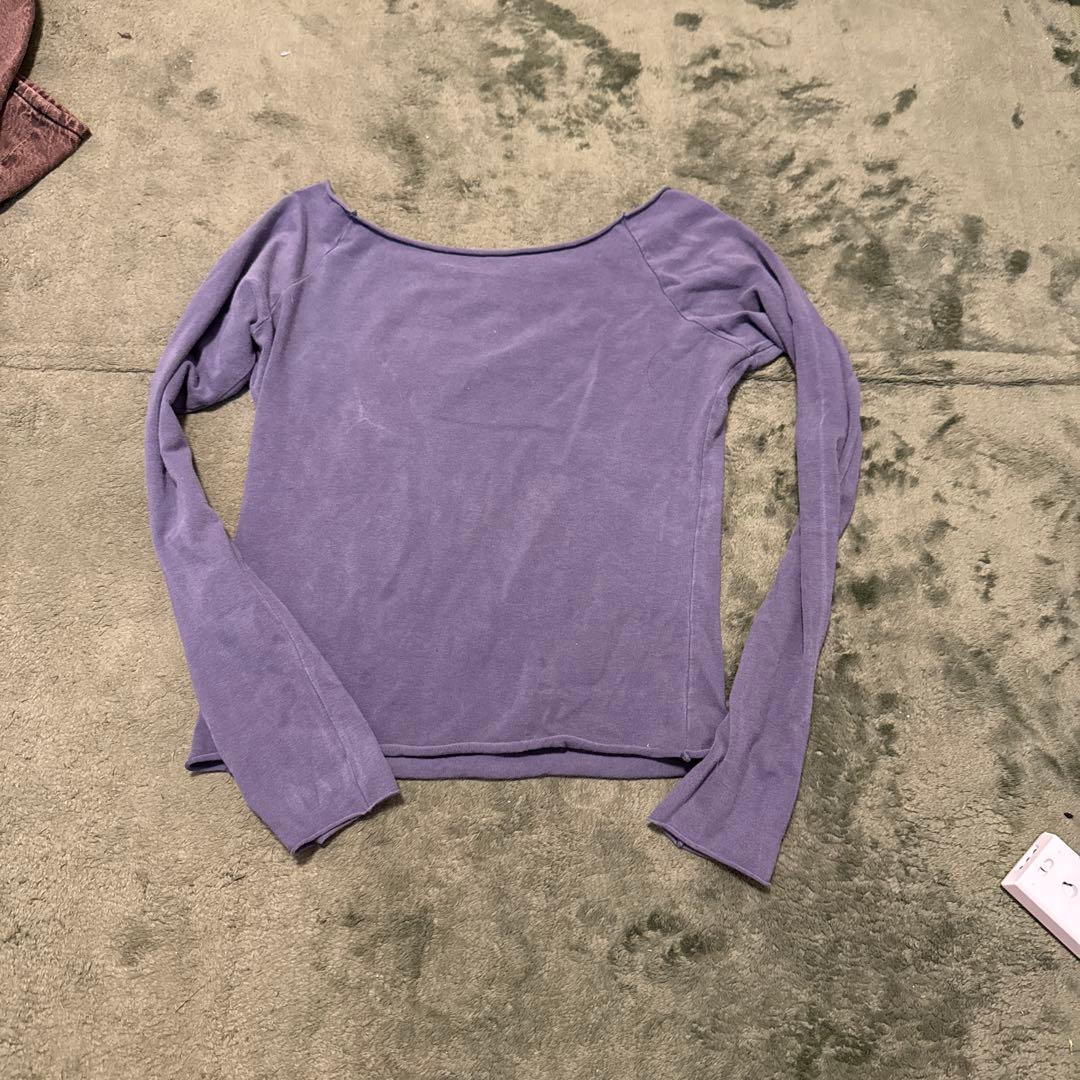 Brandy Melville 長袖 カットソー パープル — image 3