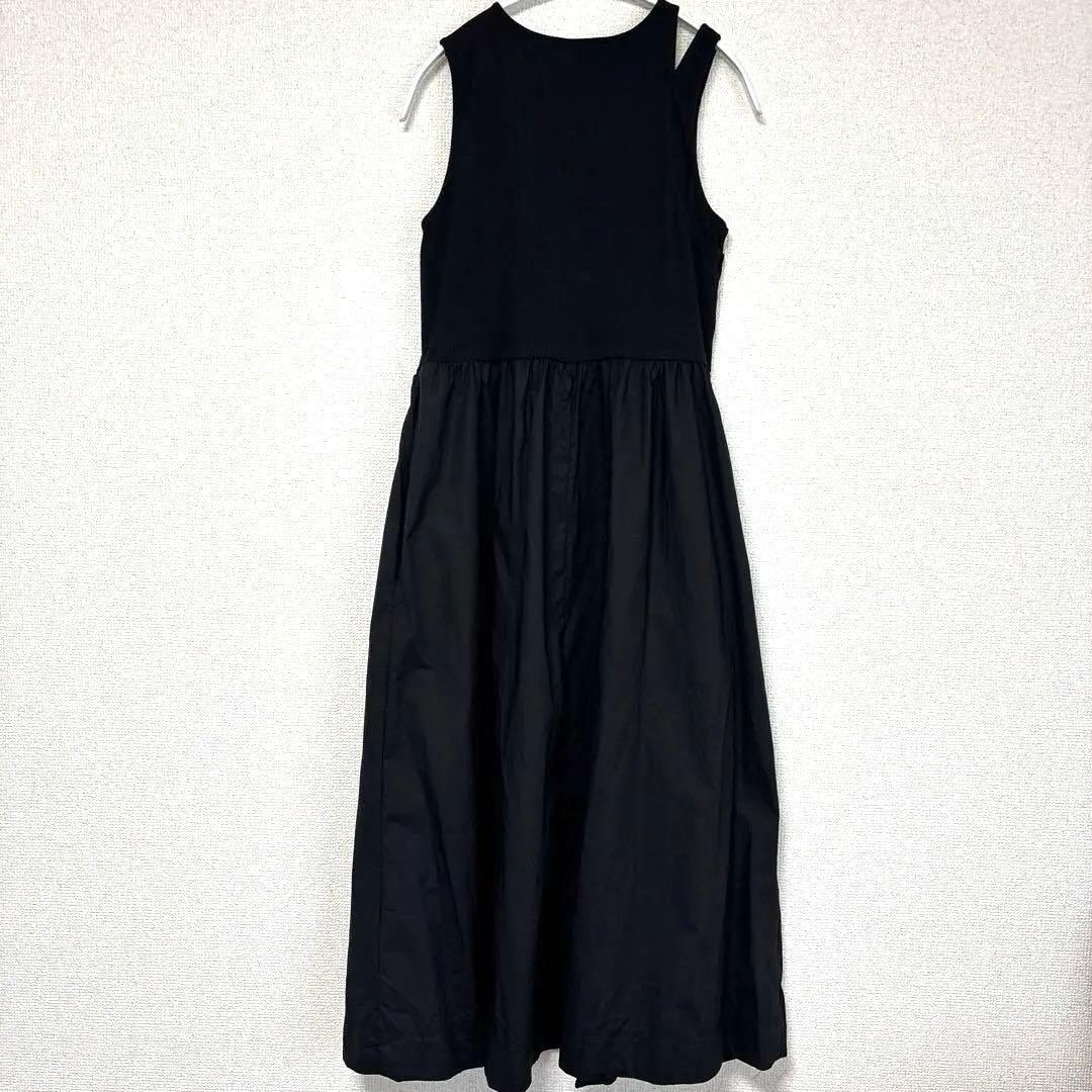 H&M ノースリーブロングワンピース アシンメトリー M ブラック — image 2