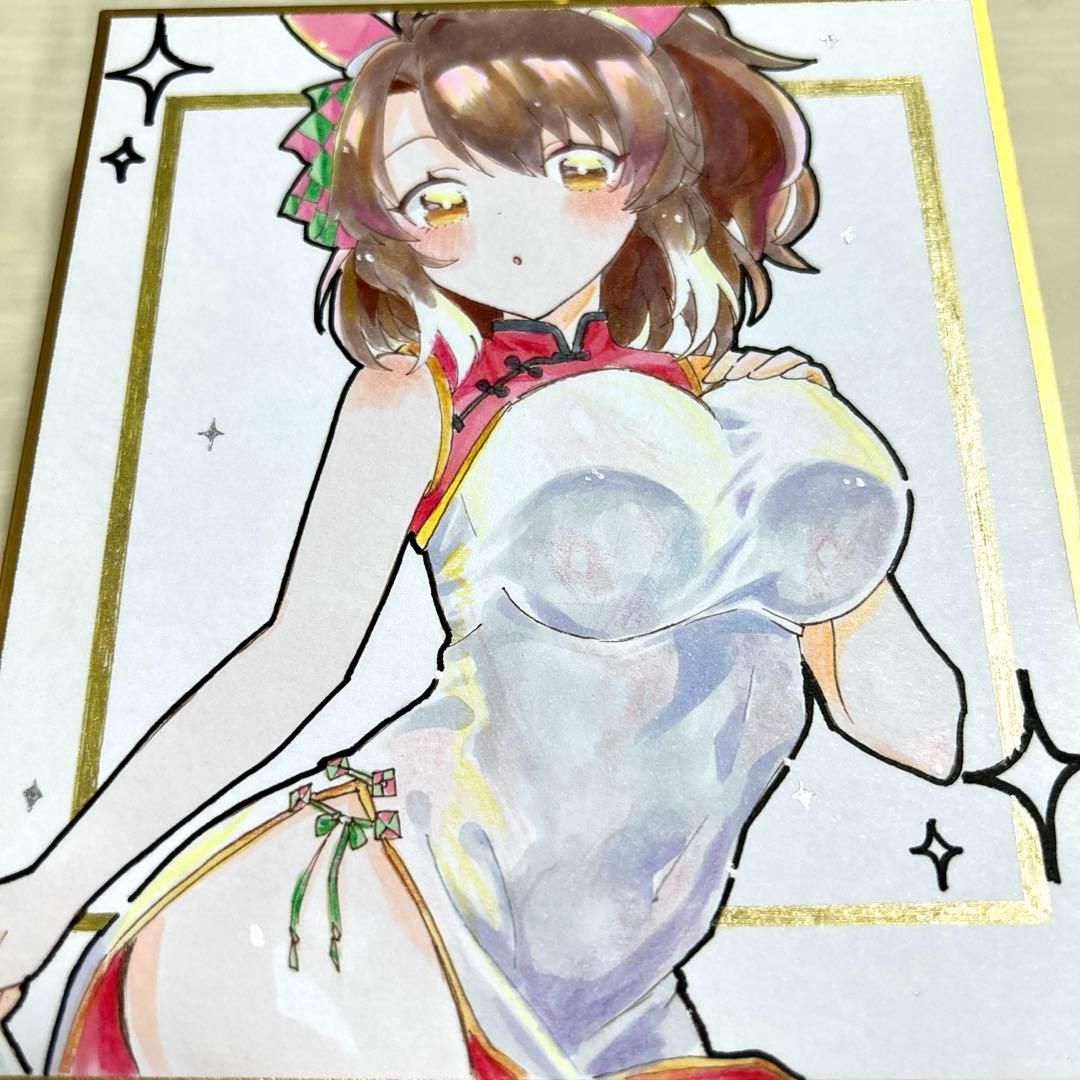 【ウマ娘】ダンツフレーム 【ファンアート】アナログ原画色紙 — image 2