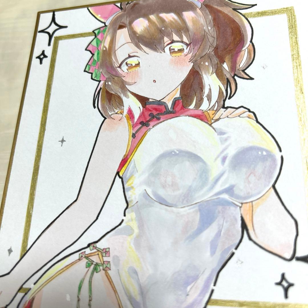 【ウマ娘】ダンツフレーム 【ファンアート】アナログ原画色紙 — image 4