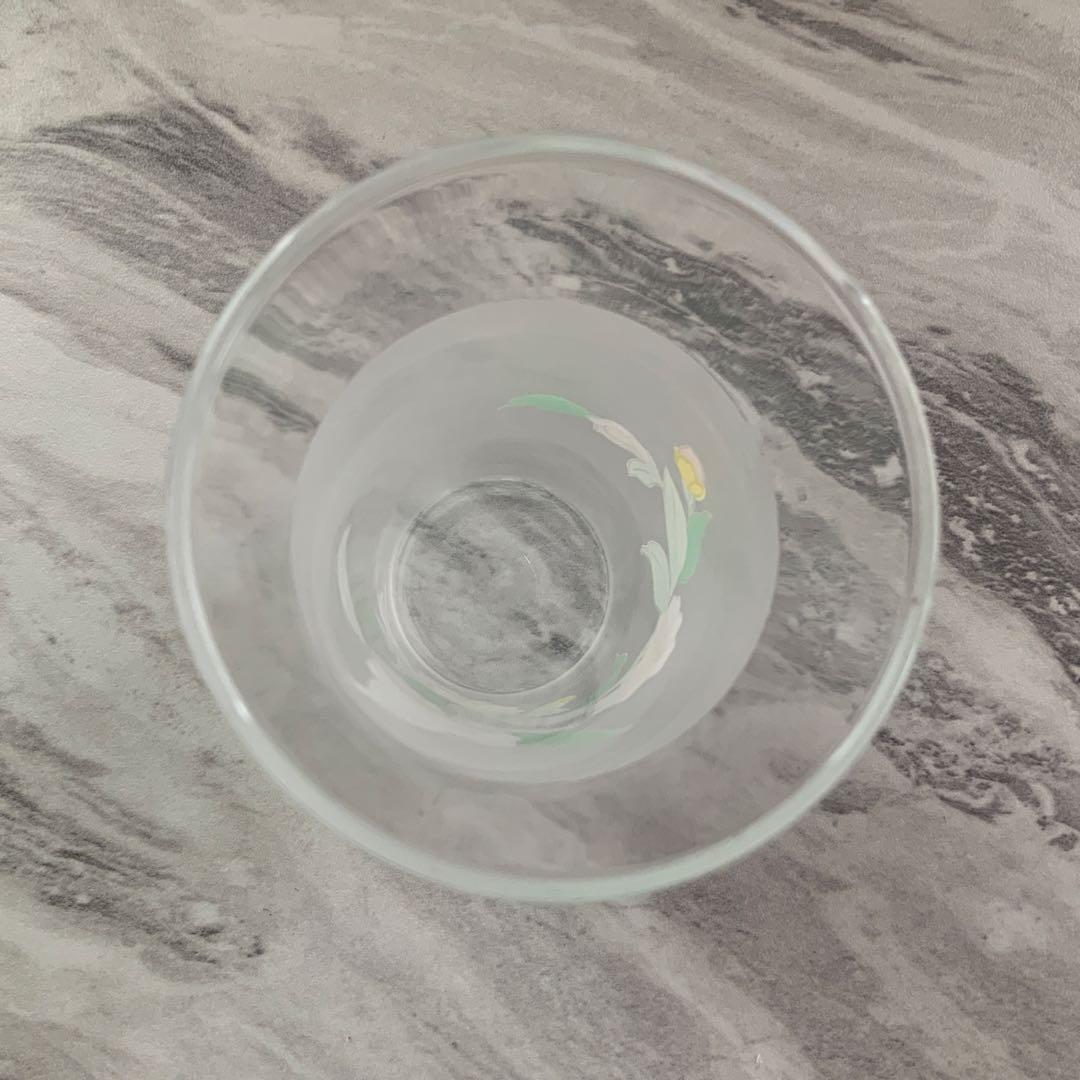 2種類の花柄ガラスコップ 5個セット — image 3
